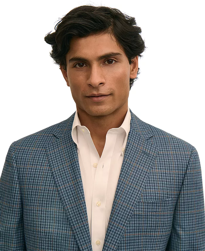 Brooks Brothers Men's Plaid Stretch Classic-Fit Blazer - thumbnail 3