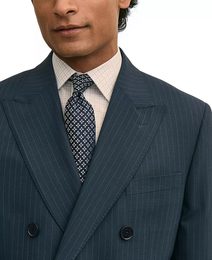 Brooks Brothers Men's Pinstripe Double-Breasted Suit Jacket - thumbnail 2