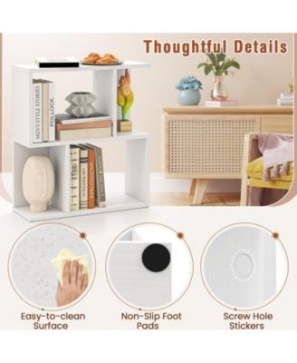 3-Tier Bookshelf with Display Shelf for Small Space