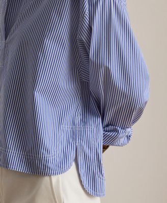 Petite Long-Sleeve Collared Shirt