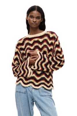 Women's Zigzag crochet sweater