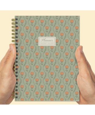 July 2026 - June 2027 Repeated Posies Medium Weekly Monthly Planner