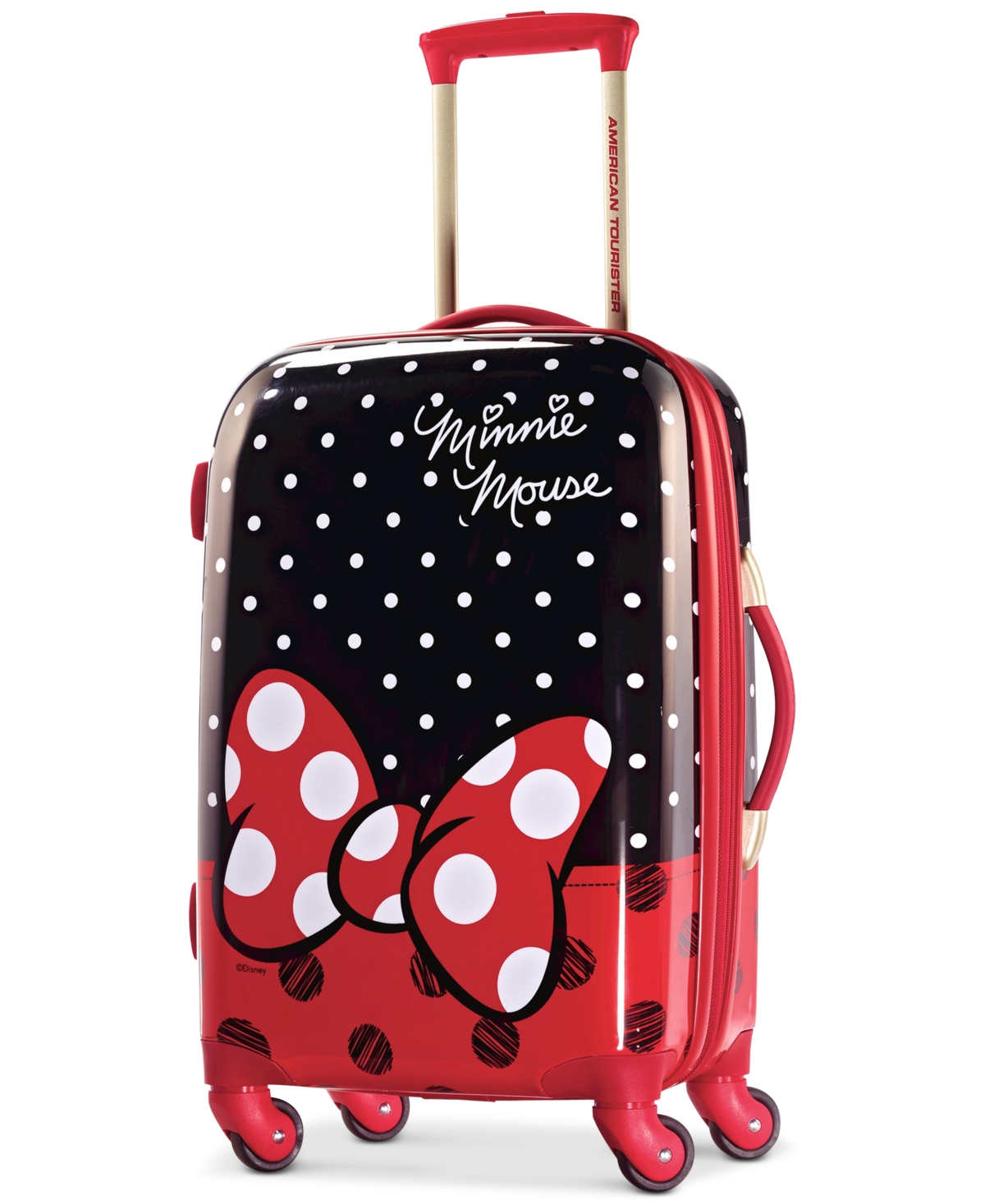 American Tourister Disney Minnie Mouse Red Bow 21" Hardside Spinner Suitcase - Minnie Mouse Red Bow Print