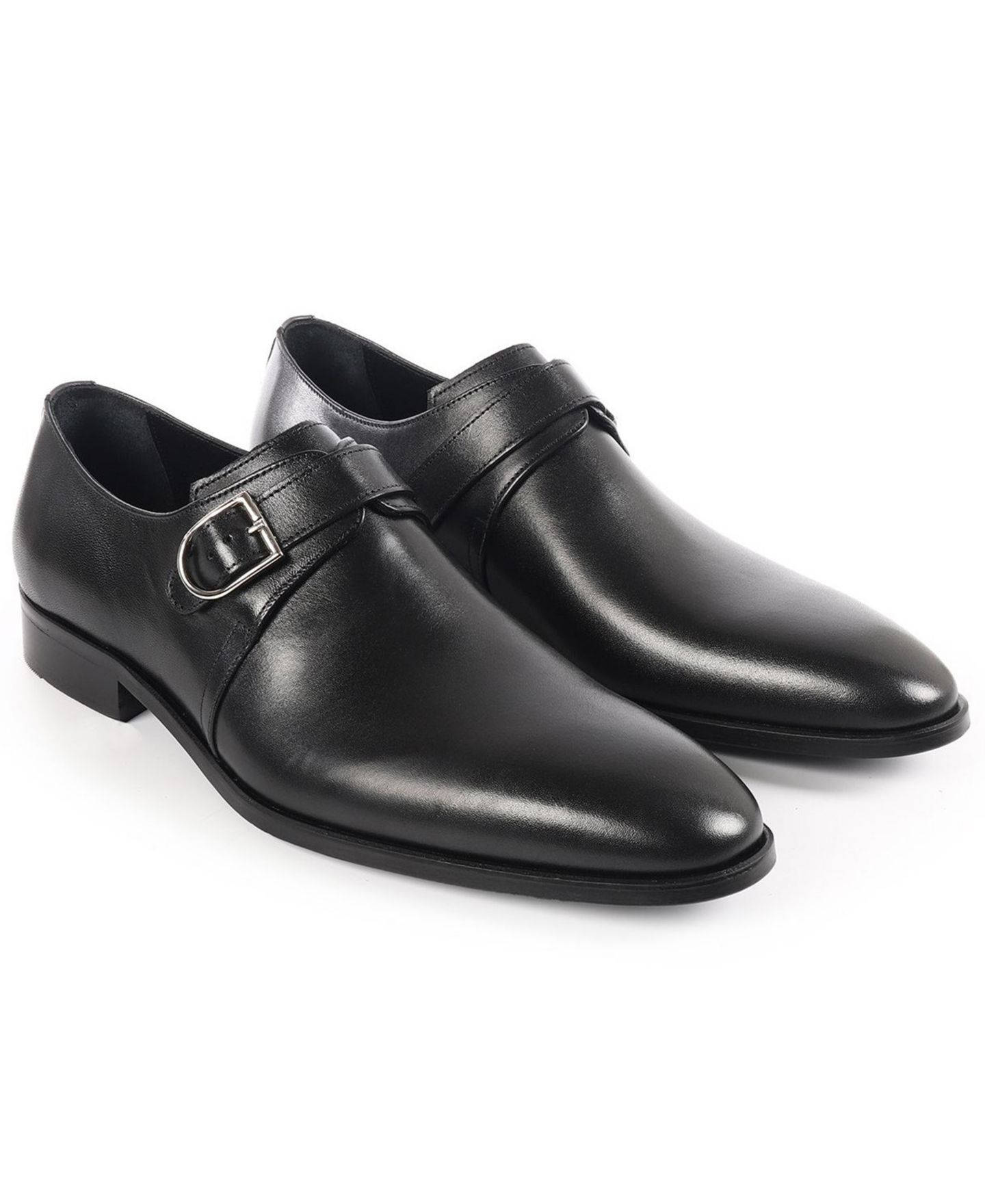 Мужские туфли VELLAPAIS Classic Buckled Dress Shoes, цвет: Чёрный — фото 5