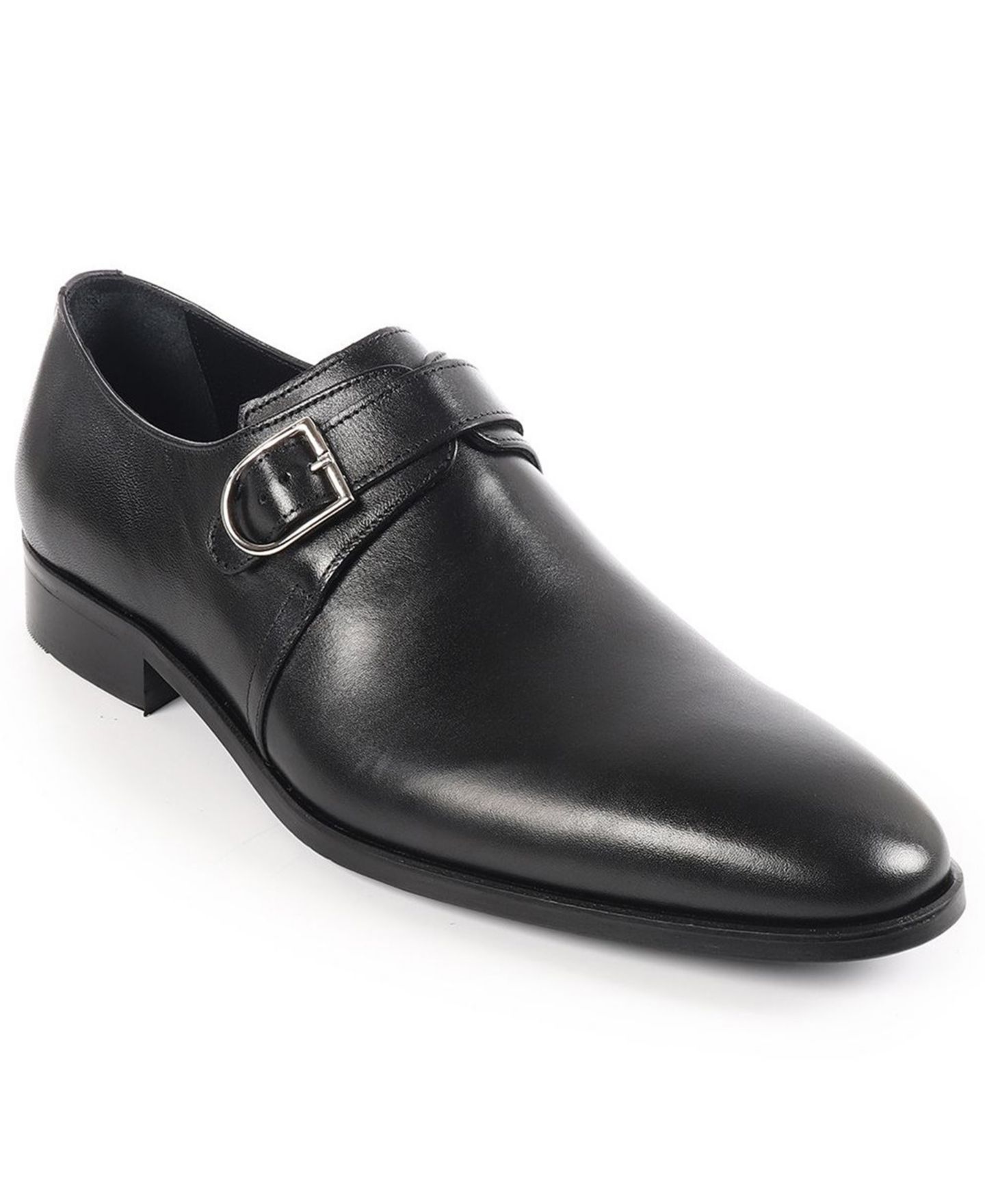 Мужские туфли VELLAPAIS Classic Buckled Dress Shoes, цвет: Чёрный — фото 1