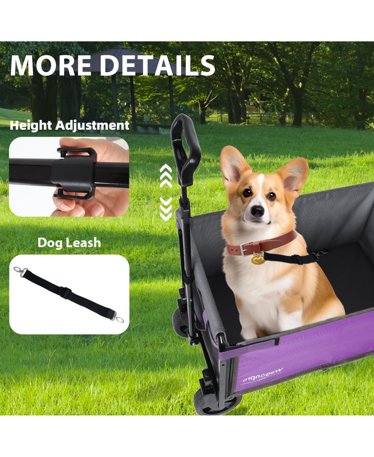 Rainsken Convertible Folding 4-Wheel Wagon Cart