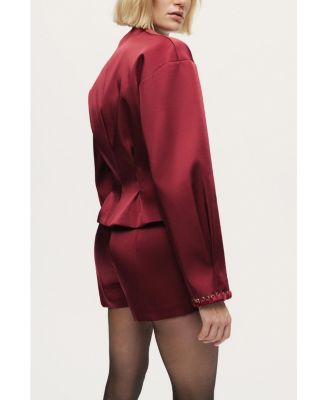 Women's Hook-Closure Cropped Jacket