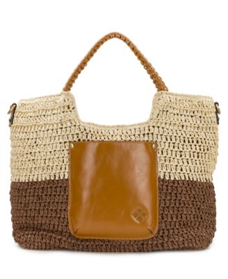 Gabriella Medium Woven Crossbody Tote Bag