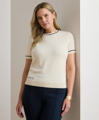 Plus Size Short-Sleeve Sweater
