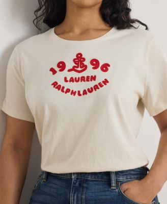 Plus Size Embroidered Logo T-Shirt