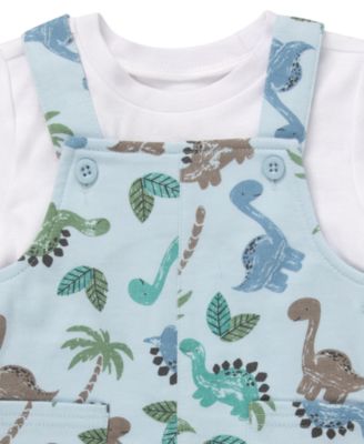 Baby Boys' Dinosaur Overall and T-Shirt, 2-Piece Set