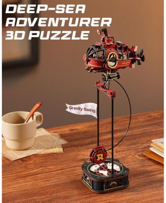 Pendulum Balance Toy, 3D Wooden Puzzles for Adults, Retro Deep-Sea Adventurer, DIY Craft Wood Puzzle Kit