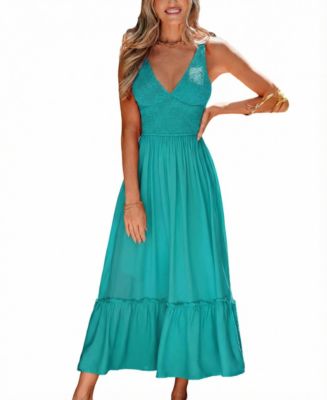 fitted lace wedding dress Macy Dress Satin Steel Blue main image 0