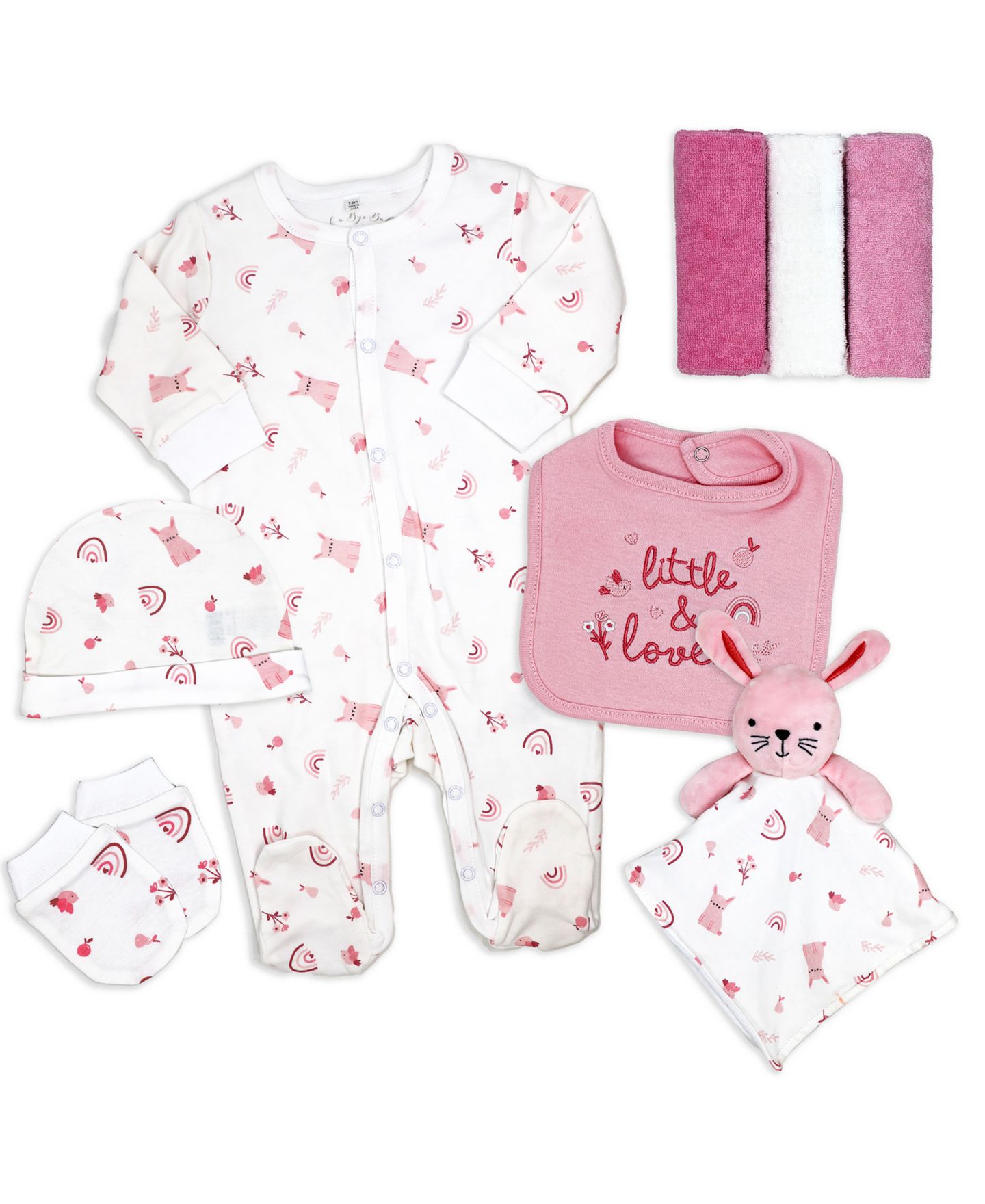 Комплекты 3 Stories Trading First Year Baby Shower Gift Crate, 36-Piece Set для девочек-малышей, цвет: Розовый — фото 5