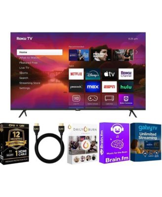 4K QLED Mini-LED Smart TV, Dolby Vision & Atmos, HDR Plus, Streaming Bundle UAX HDMI Cable & 12-Month CPS Protection Plan-55R6C7KIT1