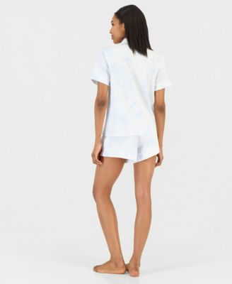 Women's Stretch Satin Short-Sleeve Pajama Set