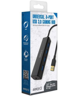Armor3 Universal 4-Port USB 3.0 Gaming Hub for PS4 Xbox One Switch PC Mac