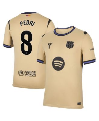 Men's Pedri Gold Barcelona 2025/26 Away Stadium Replica Jersey