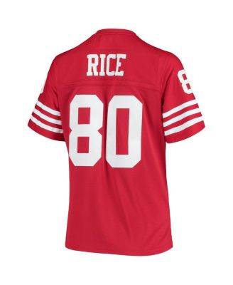 Women's Jerry Rice Scarlet San Francisco 49ers 1990 Legacy Replica Jersey