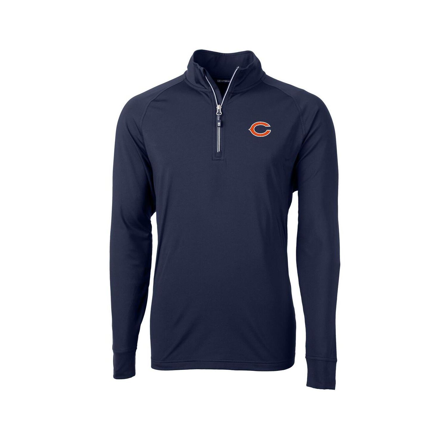 Men's Navy Chicago Bears Adapt Eco Knit Quarter-Zip Pullover Jacket