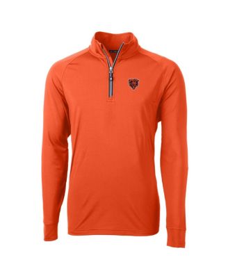 Men's Orange Chicago Bears Adapt Eco Knit Stretch Quarter-Zip Throwback Pullover