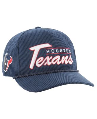 Men's Navy Houston Texans Double Header Relaxed Corduroy Hitch Adjustable Hat