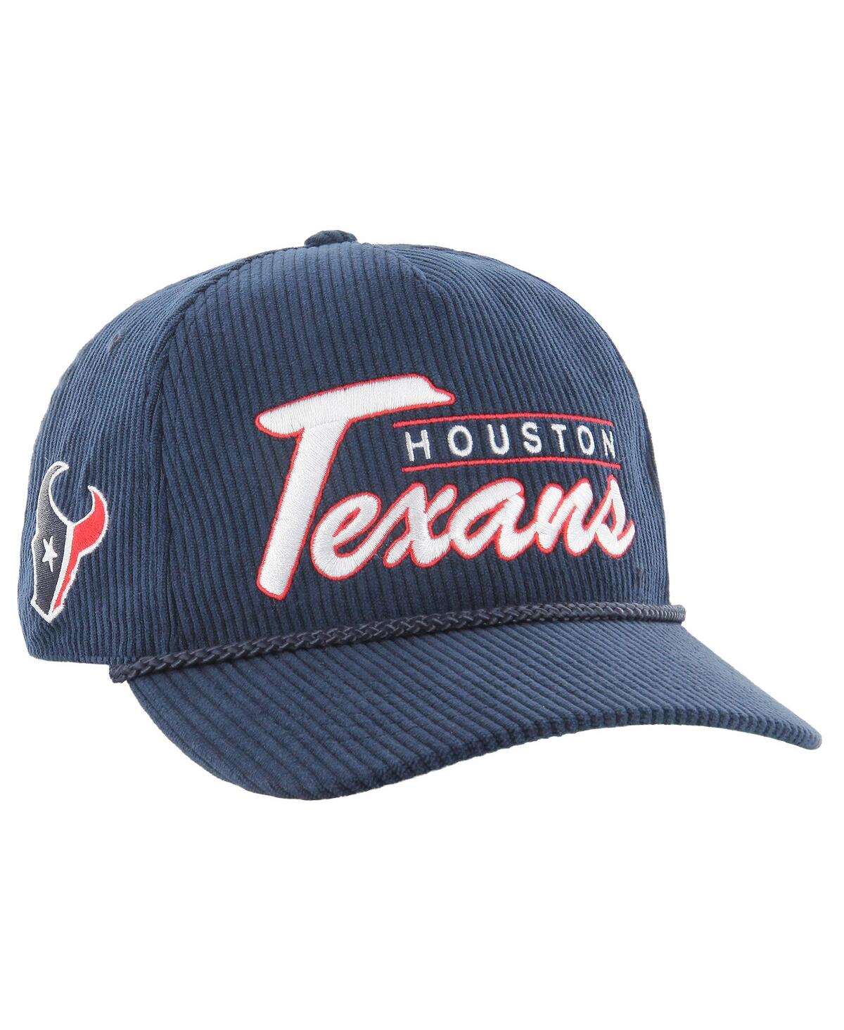 '47 Brand Men's Navy Houston Texans Double Header Relaxed Corduroy Hitch Adjustable Hat