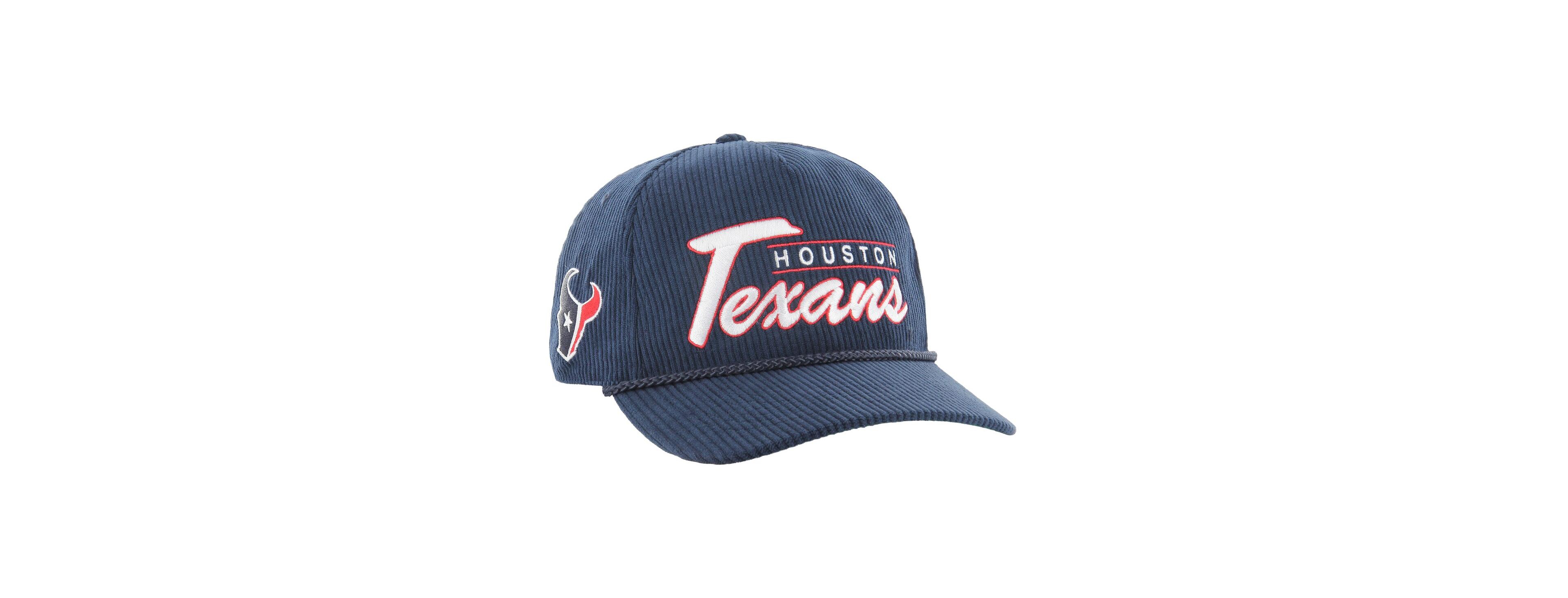 '47 Brand Men's Navy Houston Texans Double Header Relaxed Corduroy Hitch Adjustable Hat
