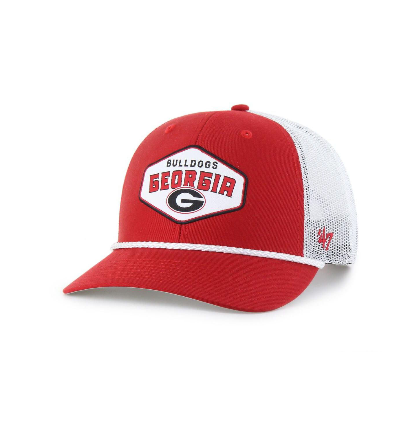 Мужская кепка '47 Brand Red Georgia Bulldogs Ace Out Rope Adjustable Trucker Hat — фото 1