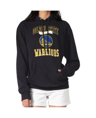 Women's Black Golden State Warriors Graphic Fleece Pullover Hoodie