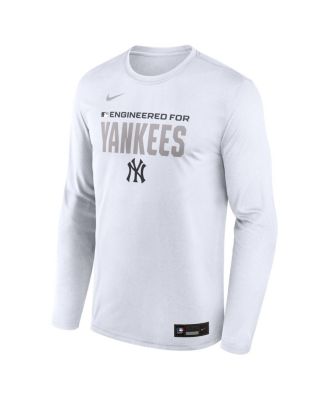 Men's White New York Yankees Authentic Collection Legend Dri-FIT Long Sleeve T-Shirt