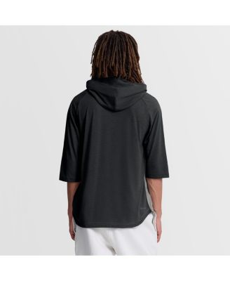 Men's Black Baltimore Orioles Authentic Collection Flux Dri-FIT Raglan 3/4-Sleeve Hooded T-Shirt