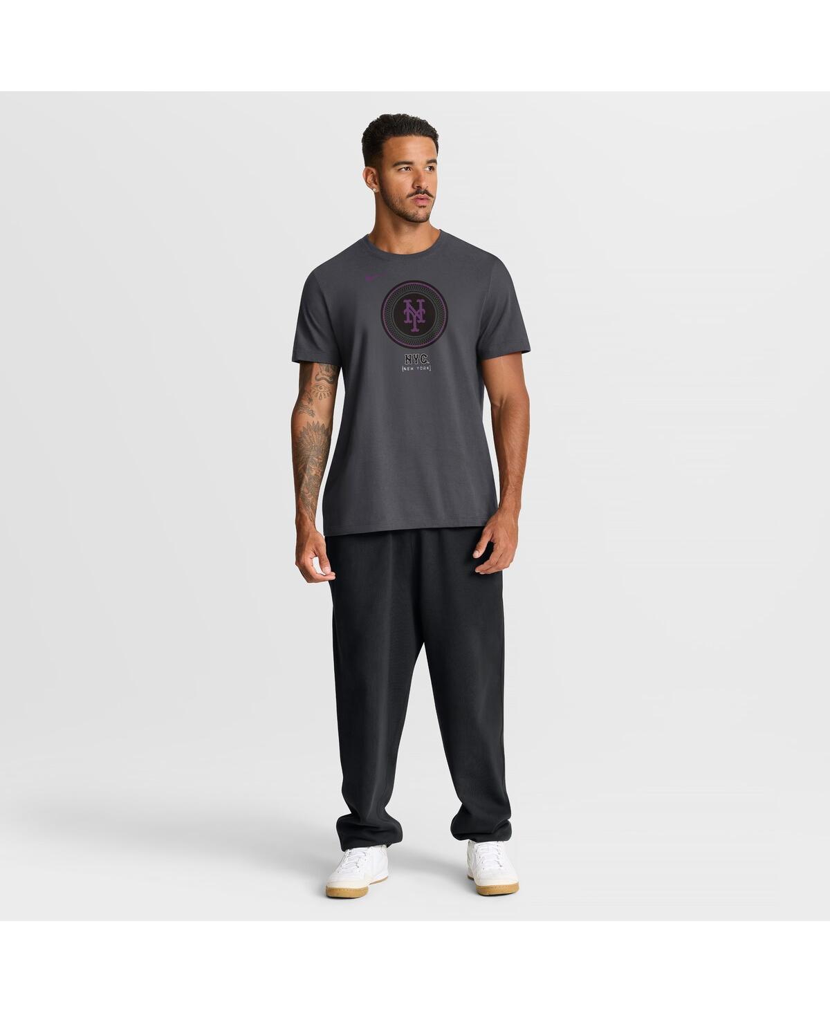 Nike Men's Anthracite New York Mets City Connect Wordmark T-Shirt