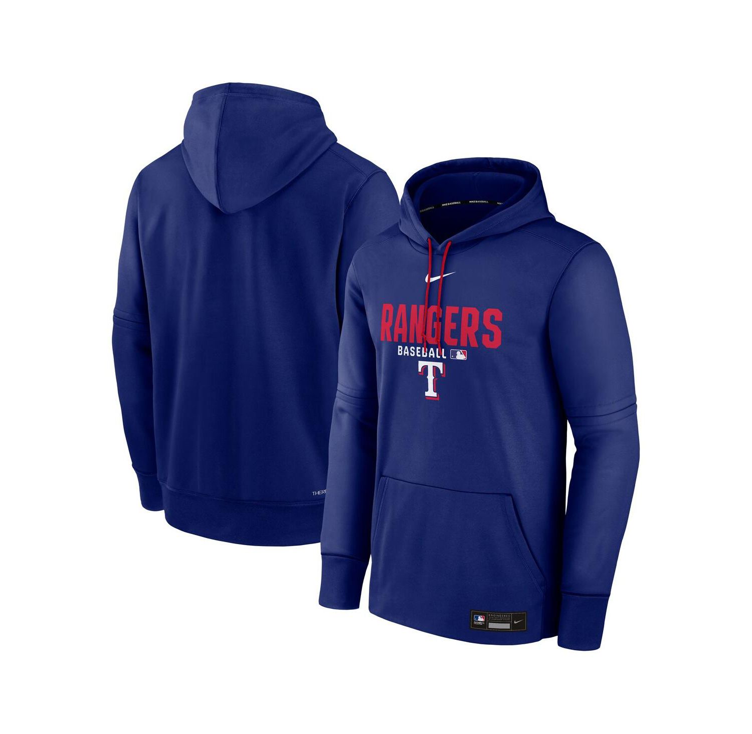 Men's Royal Texas Rangers Authentic Collection Therma-FIT Hoodie
