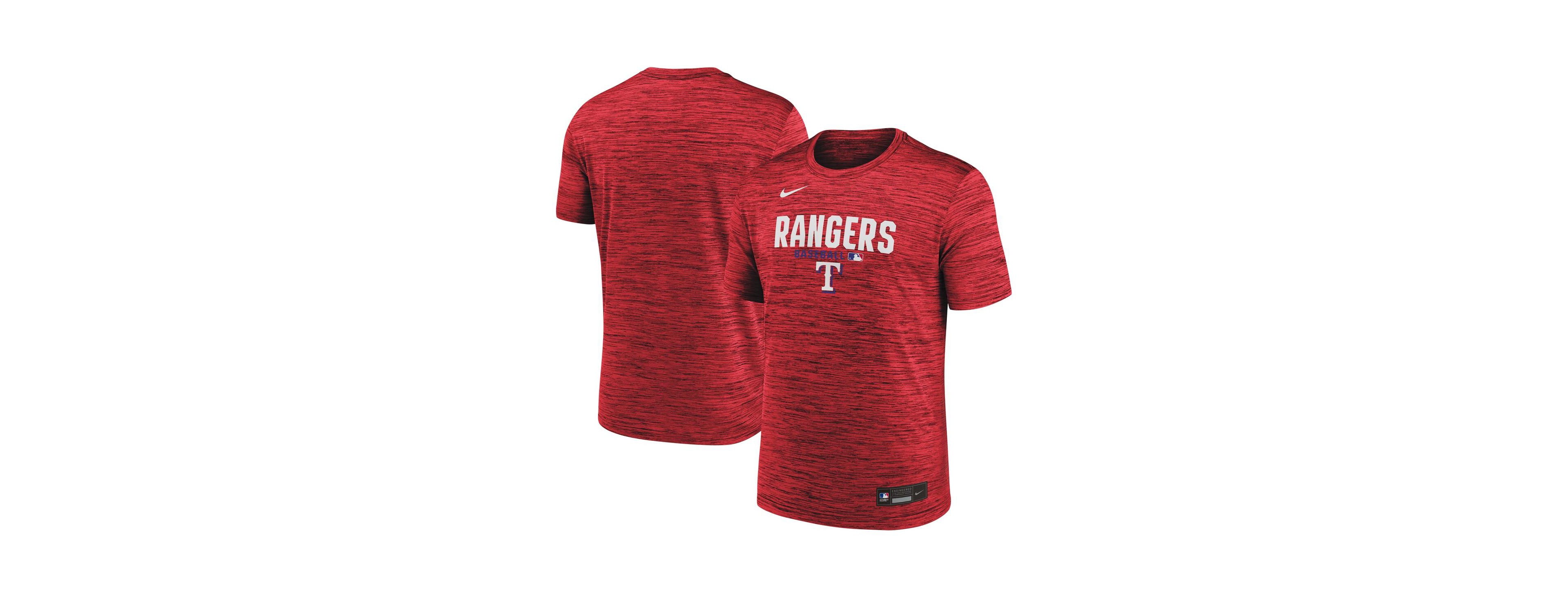 Nike Men's Red Texas Rangers Authentic Collection Velocity Dri-fit T-Shirt
