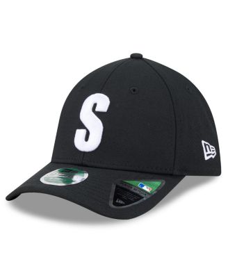 Men's Black Seattle Mariners Authentic Collection Player Replica 39THIRTY M-Crown Flex Hat