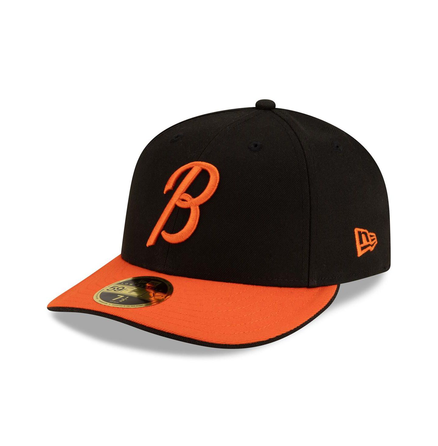 Мужская кепка New Era Black/Orange Baltimore Orioles Authentic Collection Low Profile 59FIFTY Fitted Hat — фото 1