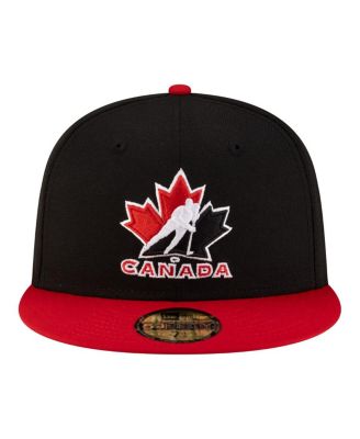 Men's Black/Red Hockey Canada 2-Tone 59FIFTY Fitted Hat