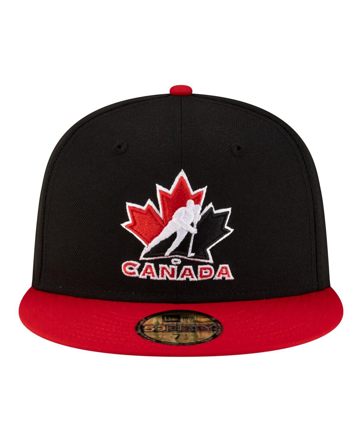New Era Men's Black/Red Hockey Canada 2-Tone 59FIFTY Fitted Hat