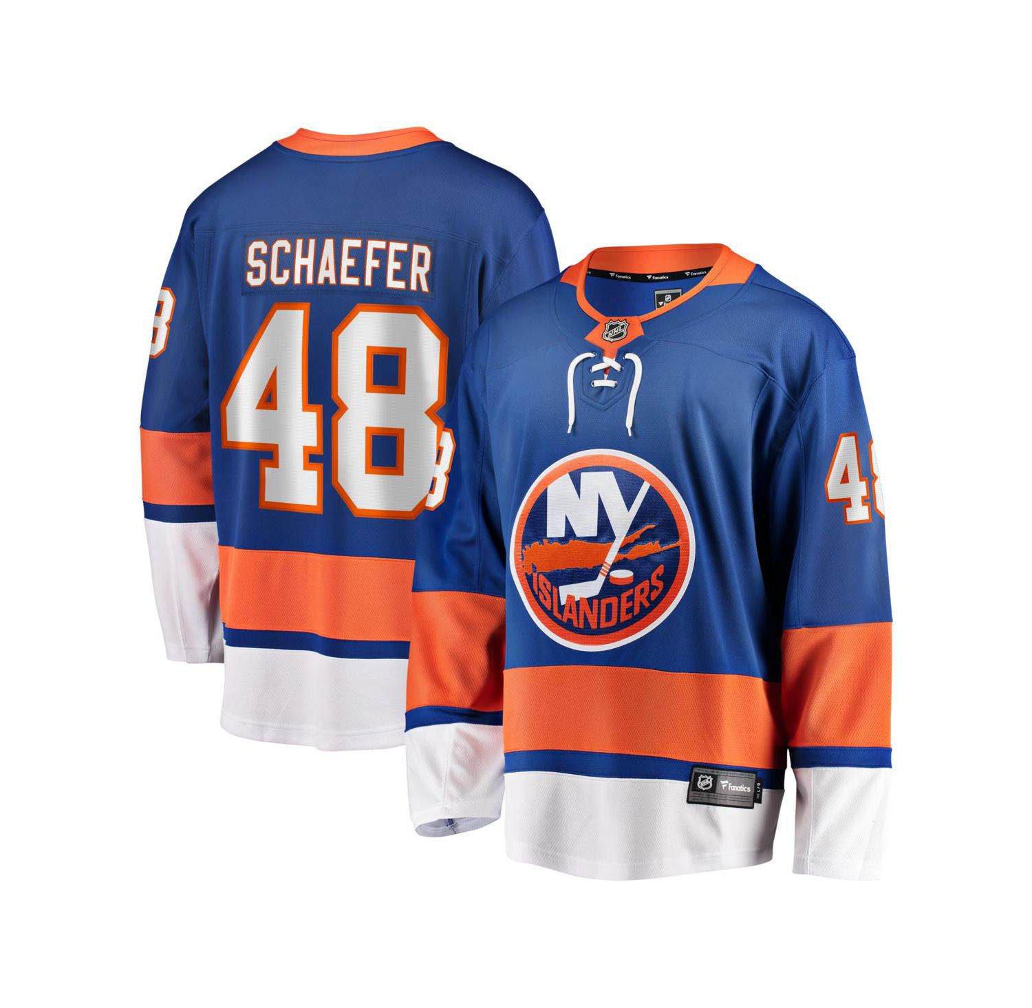 Men's Matthew Schaefer Royal New York Islanders Home Breakaway Player Jerseys