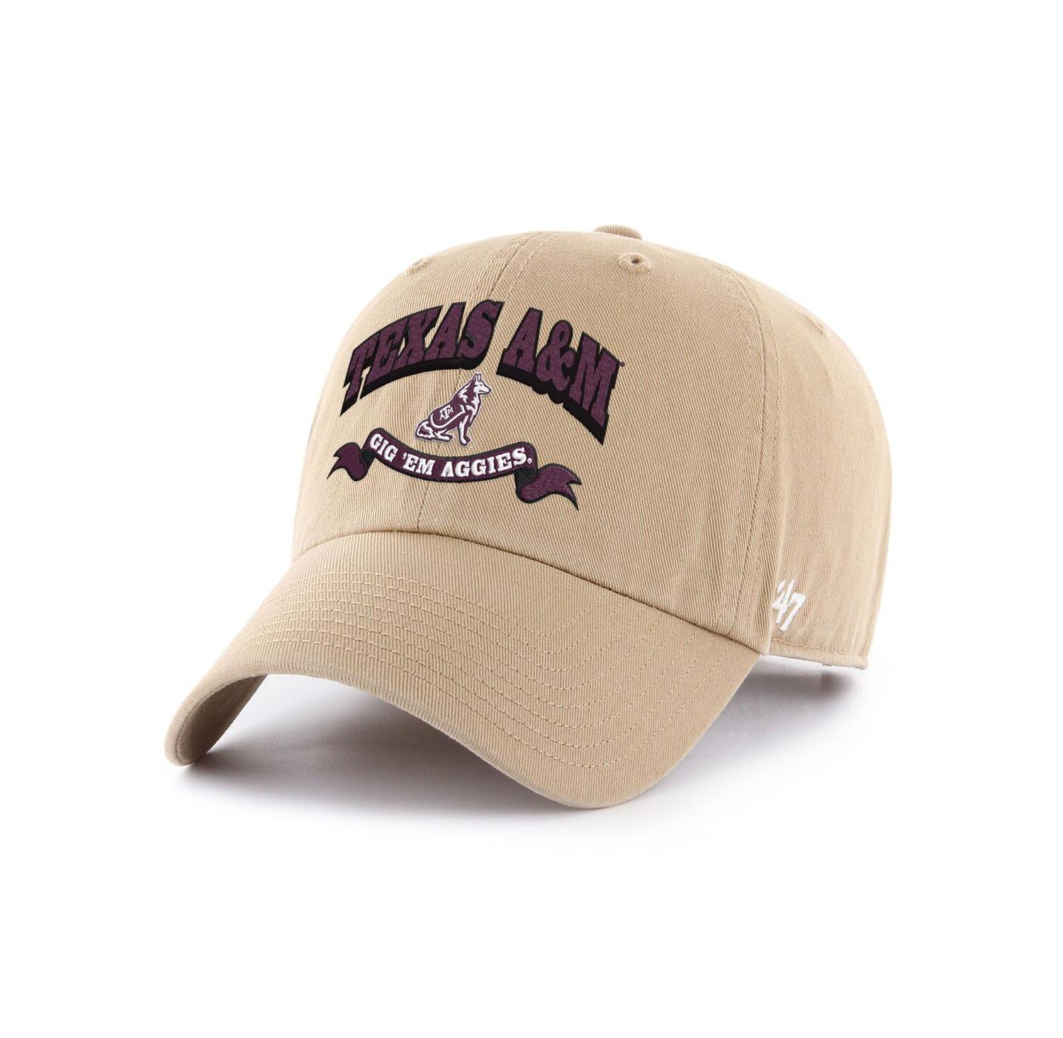 Men's Khaki Texas A&M Aggies Region Clean Up Adjustable Hat