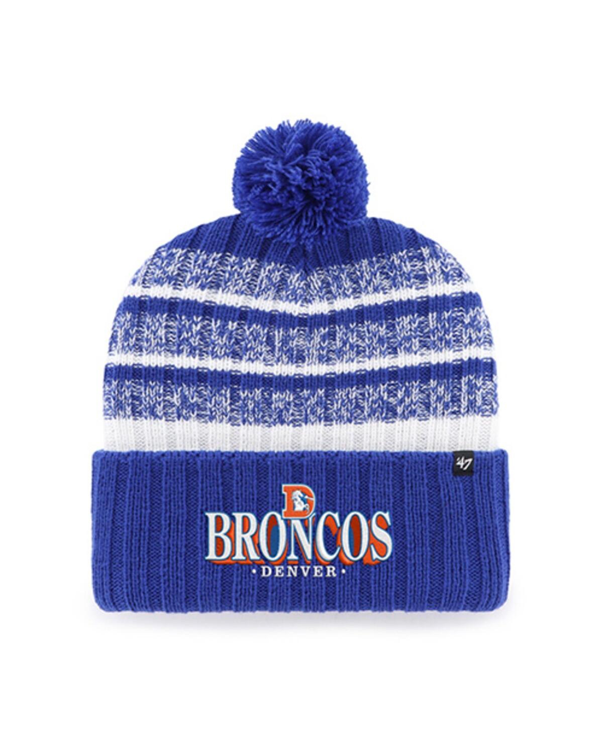 '47 Brand Men's Royal Denver Broncos Tavern Cuffed Knit Hat with Pom