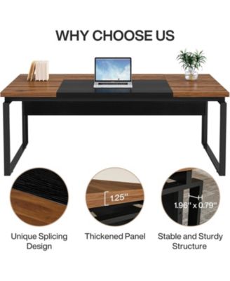 63" Computer Desk Home Office Desk Writing Table for Workstation