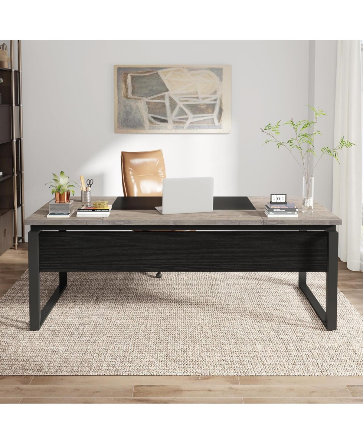 Tribesigns 63" Computer Desk Home Office Writing Table for Workstation