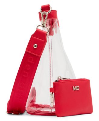 Cleo Clear Vinyl Small Bucket Crossbody Bag