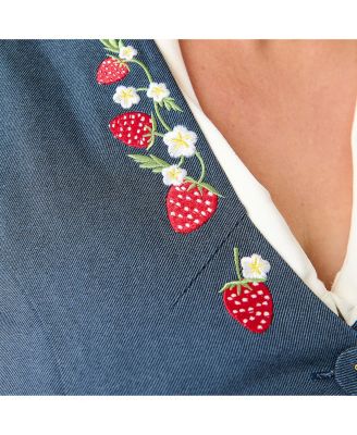 Plus Size 1940s Embroidered Button Up Vest