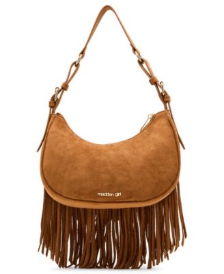 Indigof Suede Fringe Small Shoulder Bag