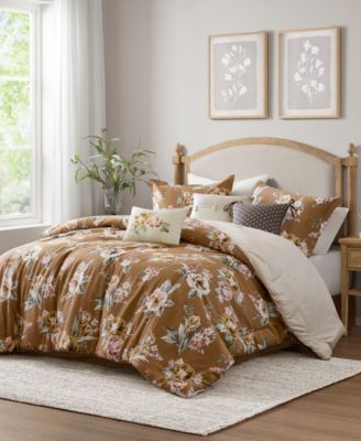 Salara Vintage Floral 7-Pc. Comforter Set, Queen