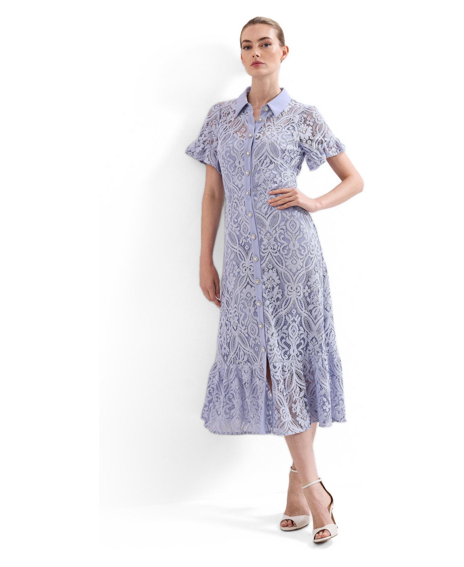Women's Carmine Lace Dress