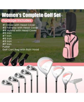10-Piece Ladies Complete Golf Club Set with Alloy Driver